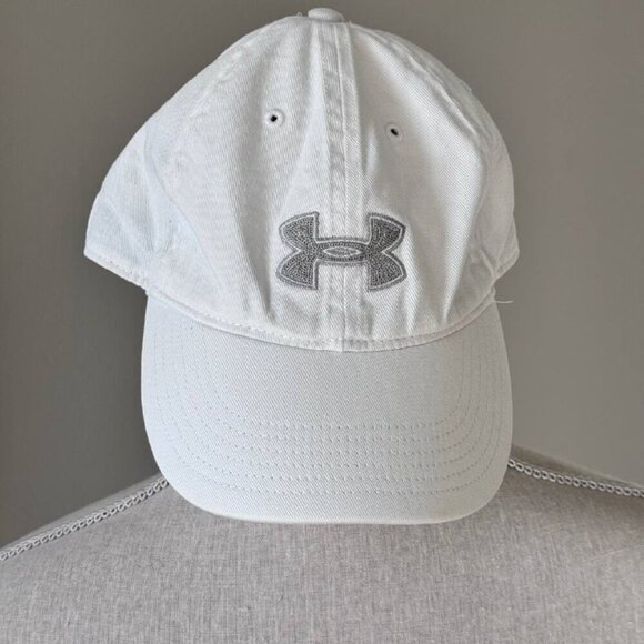 UNDERARMOUR Women’s Cotton Adjustable Hat in White - Picture 1 of 7